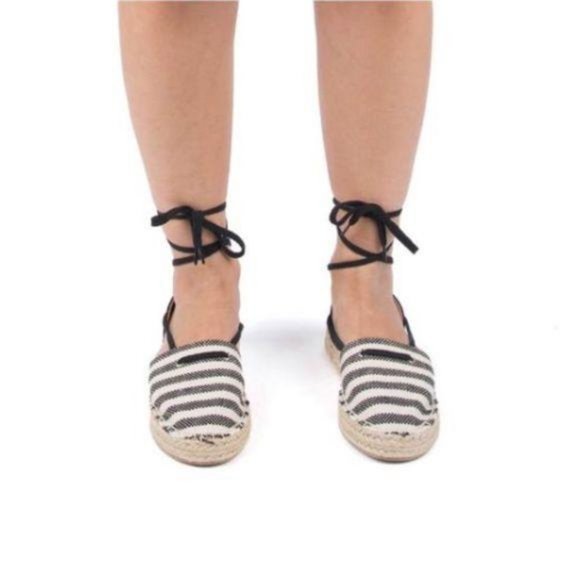 Lace Up Espadrilles – Black/Beige - Picture 5 of 6